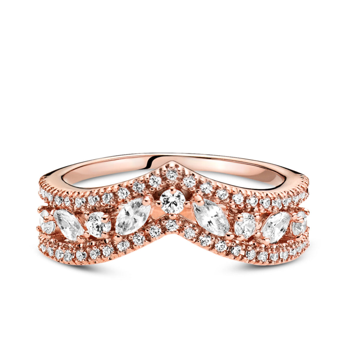 Pandora Sparkling Marquise Double Wishbone Ring – Pancharmbracelets