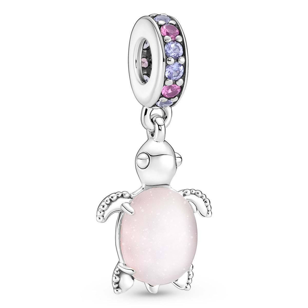 Pandora Pink Sea Turtle Murano Glass Dangle Charm