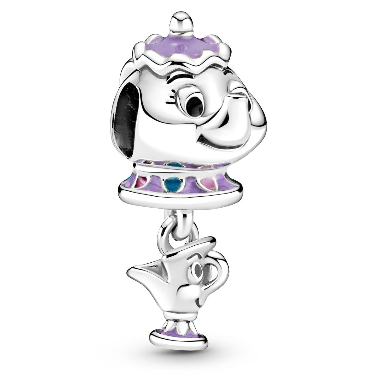Pandora Disney Beauty and the Beast Mrs. Potts and Chip Dangle Charm