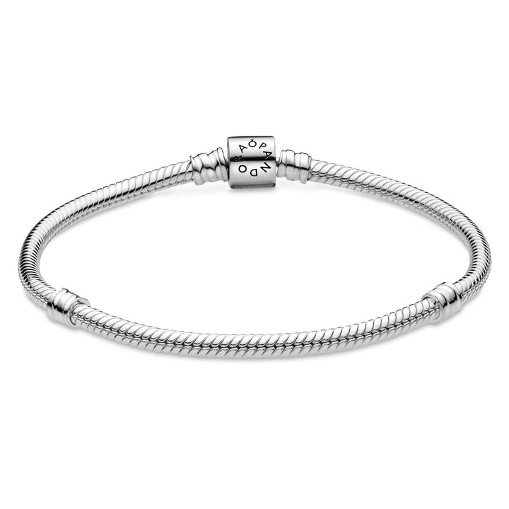 Pandora5点 Pandora Moments Barrel Clasp Snake Chain Bracelet – Pancharmbracelets