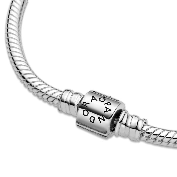 Pandora Moments Barrel Clasp Snake Chain Bracelet – Pancharmbracelets