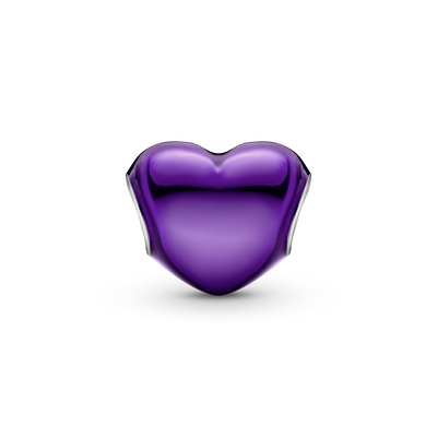 Pandora Metallic Purple Heart Charm