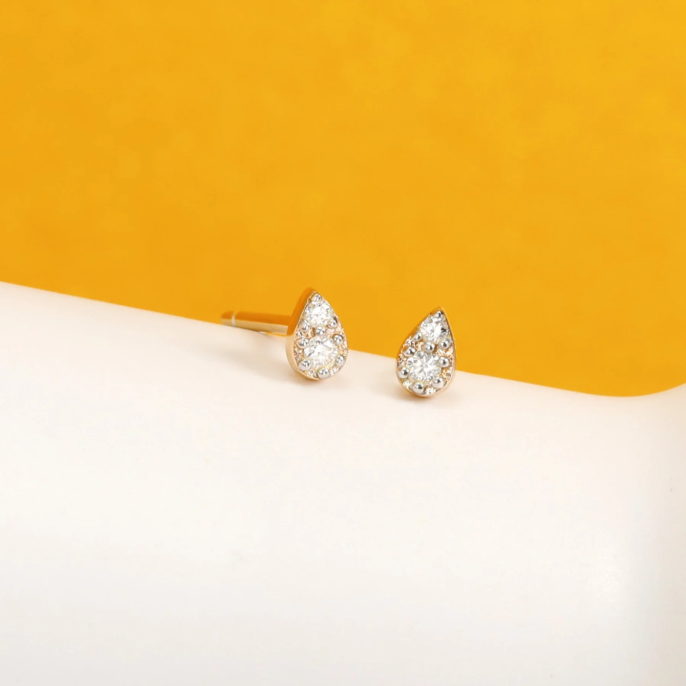 ROSA | Diamond Pave Teardrop Studs