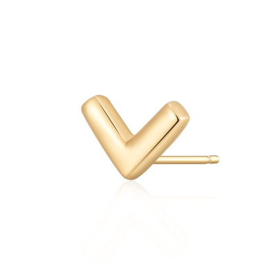 VICTORIA | Gold Wishbone Stud Single Earring