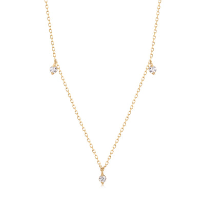 CRESSIDA | Floating Triple Diamond Necklace