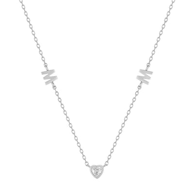 MAE | White Sapphire Mom Necklace