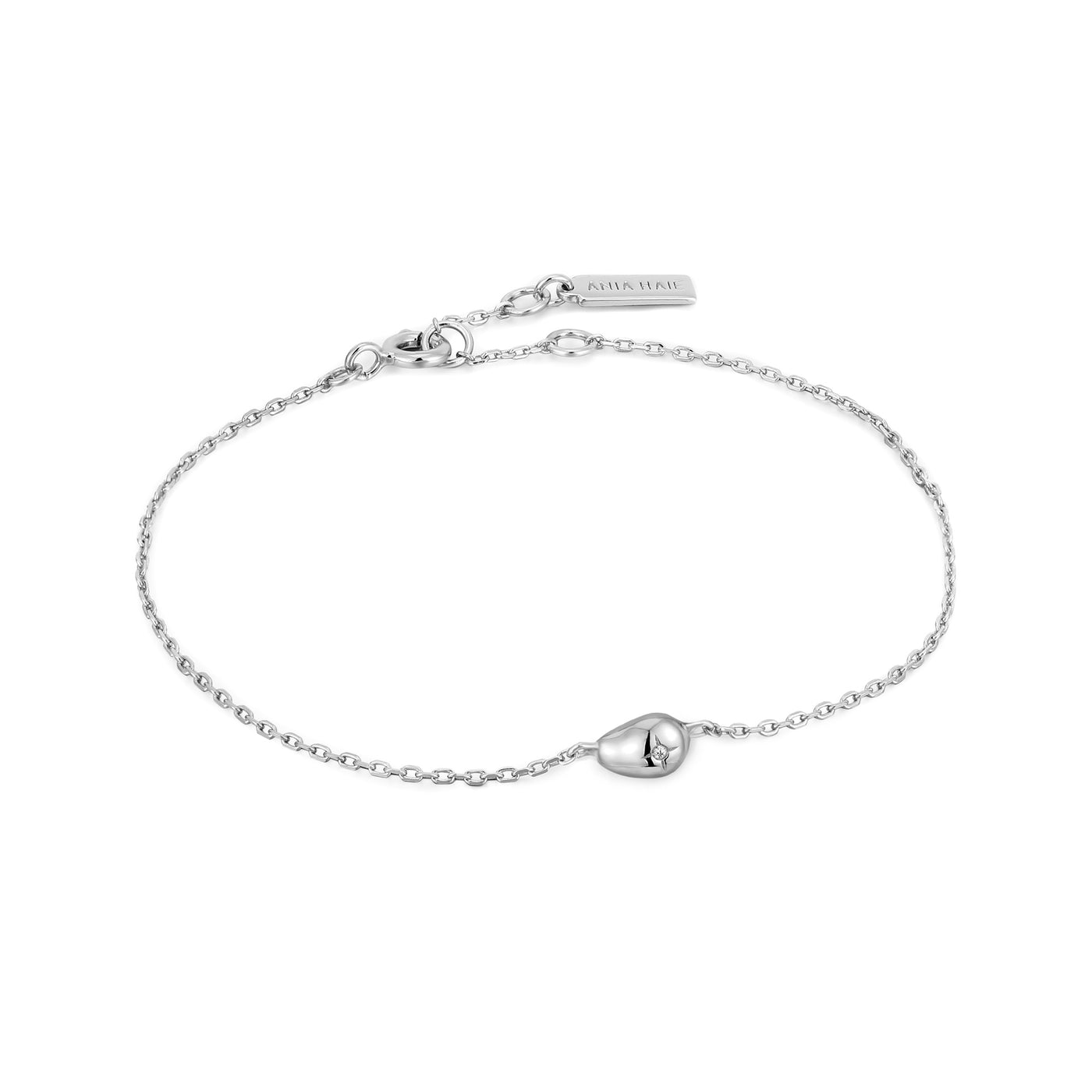 Pearl Power - Silver Pebble Sparkle Chain Bracelet
