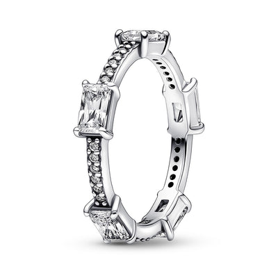 Pandora Rectangular Bars Sparkling Pavé Ring