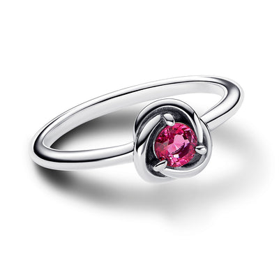 October Pink Eternity Circle Ring