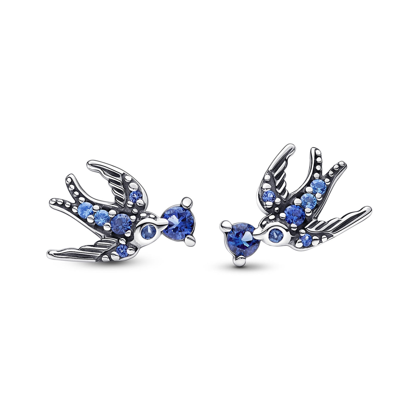 Sparkling Swallow Stud Earrings
