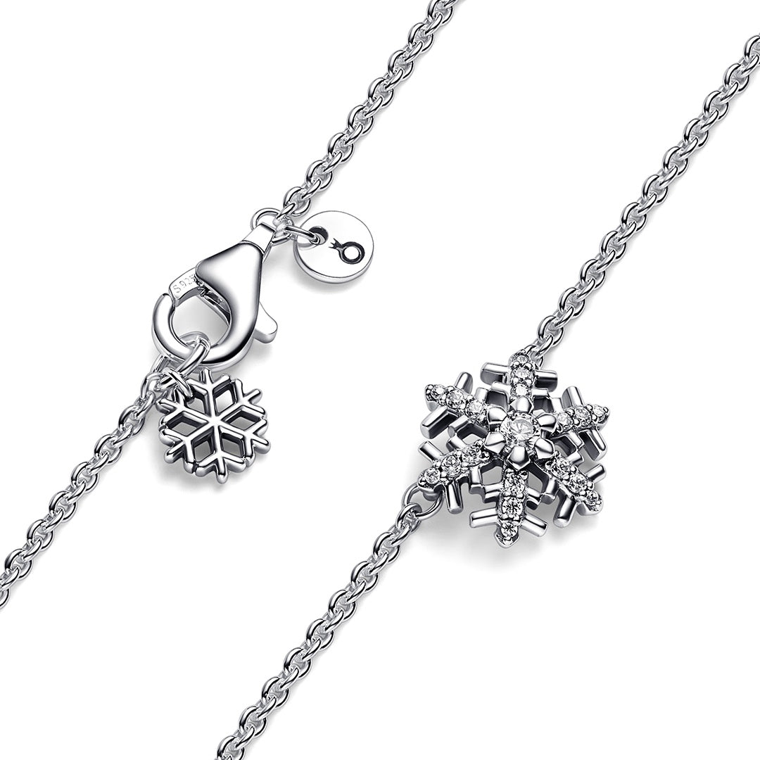 Pandora Sparkling Snowflake Pendant Necklace