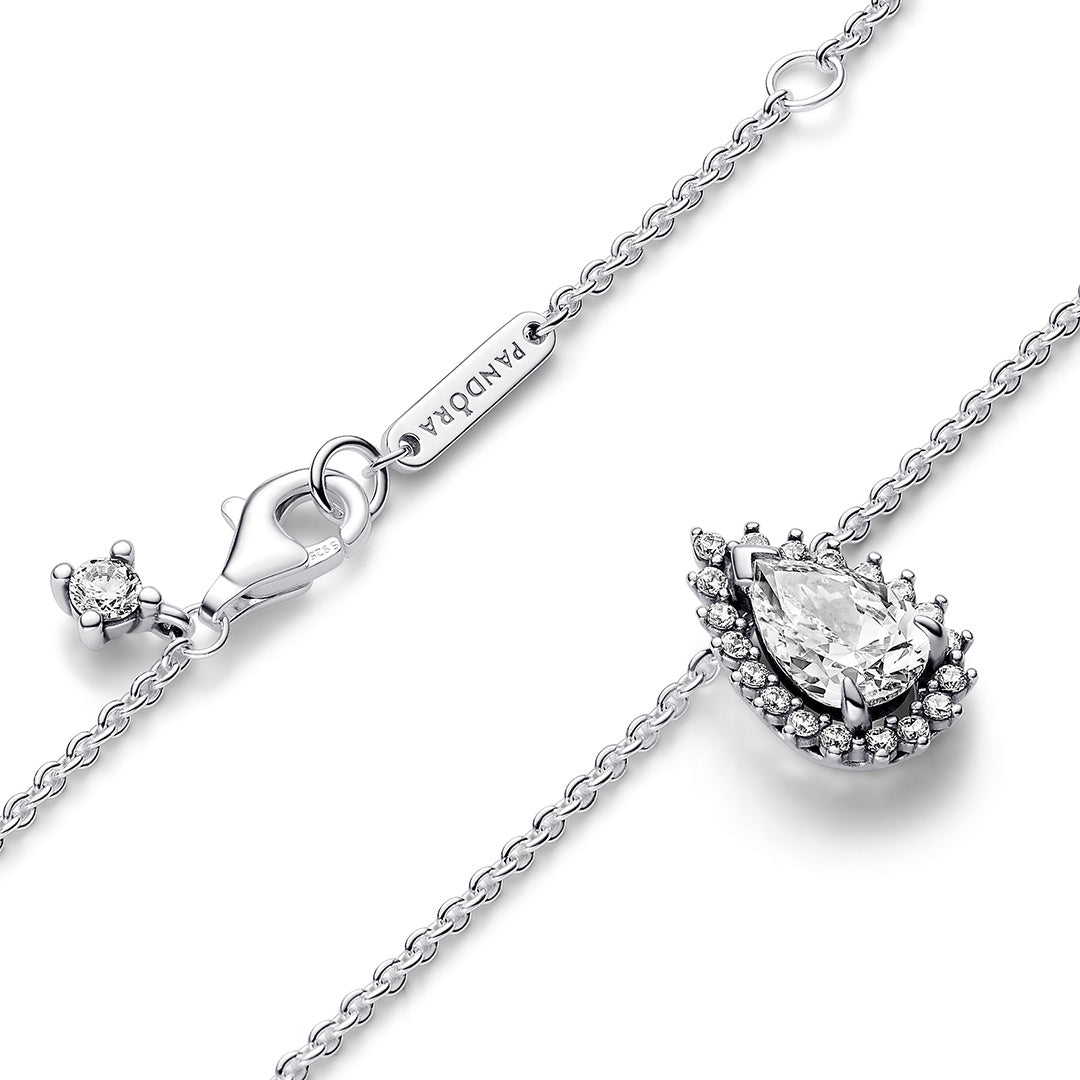 Silver 2024 Diamond Pandora Necklace