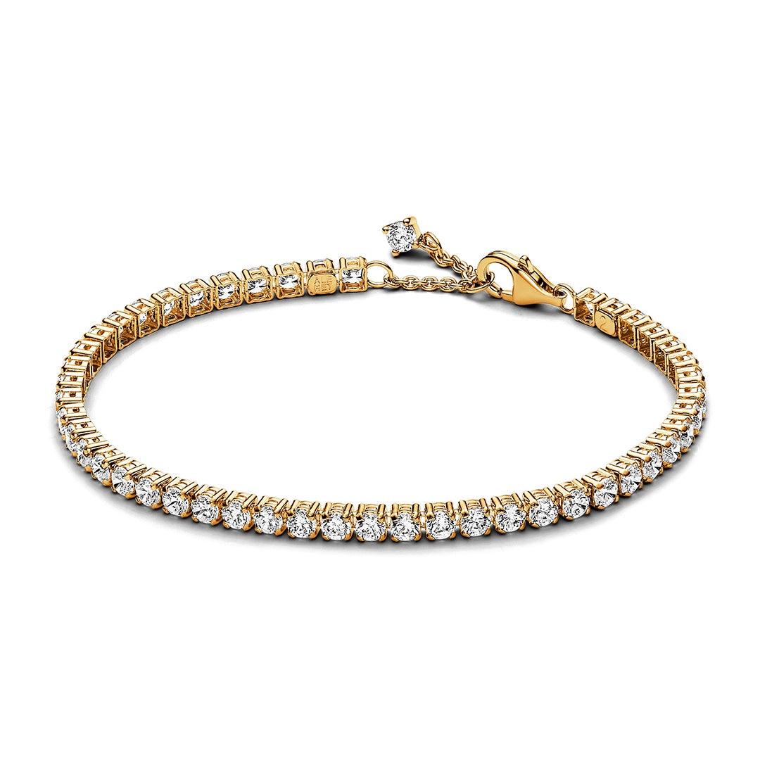 14k Gold-Plated Sparkling Tennis Bracelet