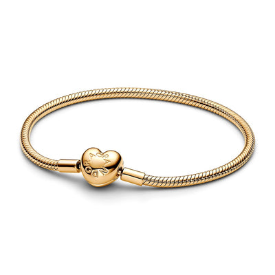 Pandora Moments Snake Chain Heart Clasp Bracelet