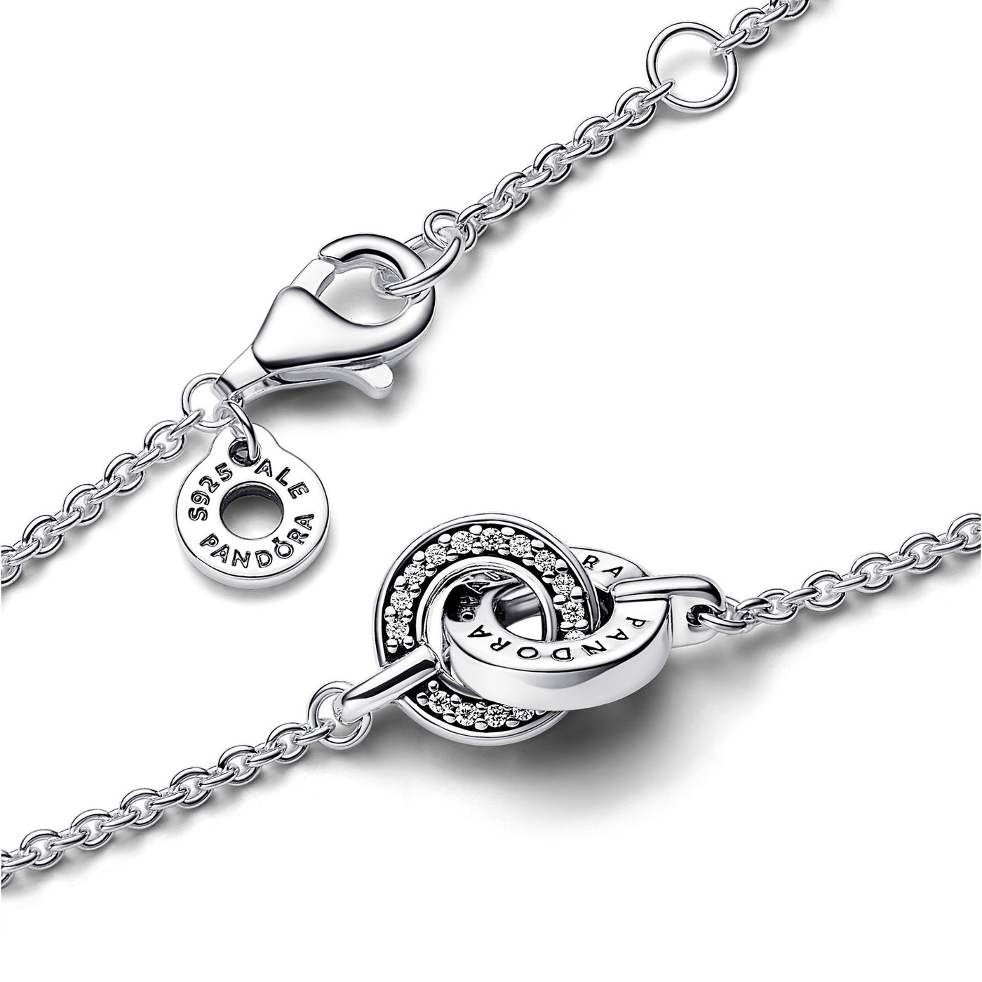 Pandora Signature Intertwined Pavé Chain Bracelet