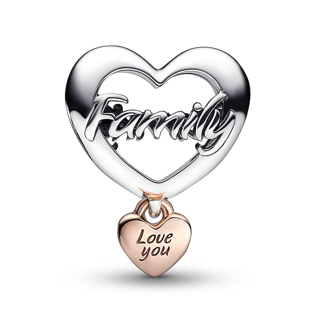 Pandora Love You Family Heart Charm