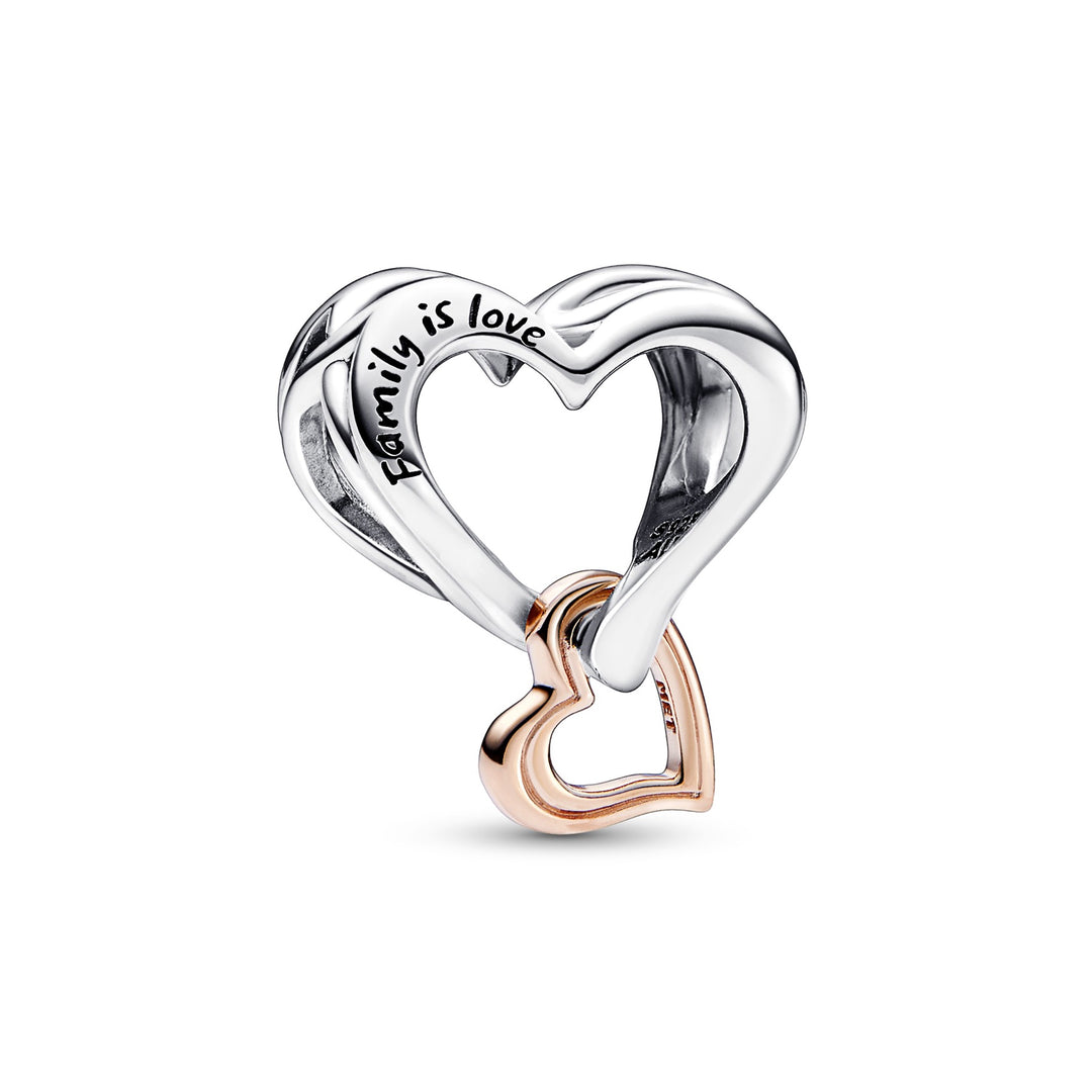 Pandora Two-tone Openwork Infinity Heart Charm – Pancharmbracelets
