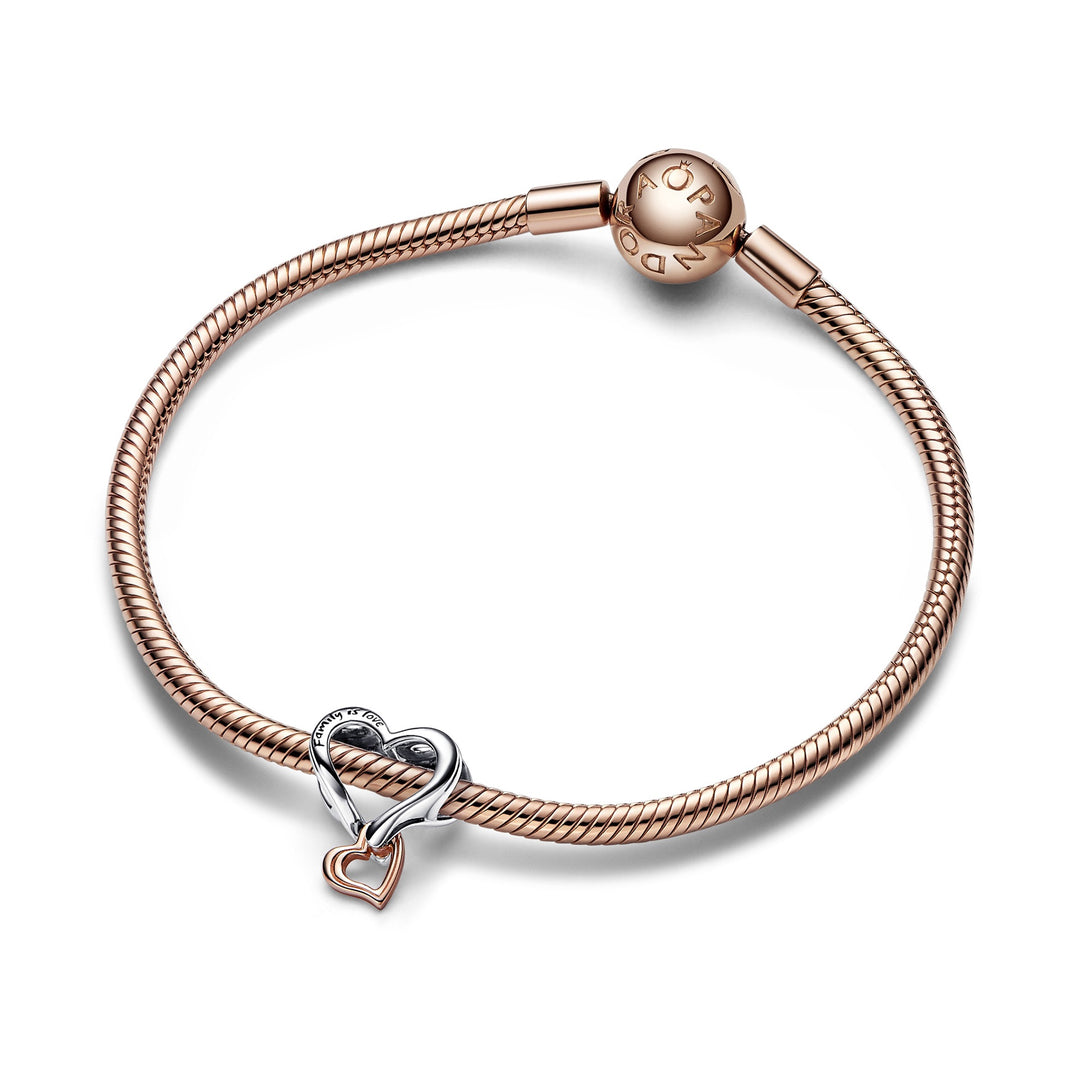 Pandora Two-tone Openwork Infinity Heart Charm – Pancharmbracelets