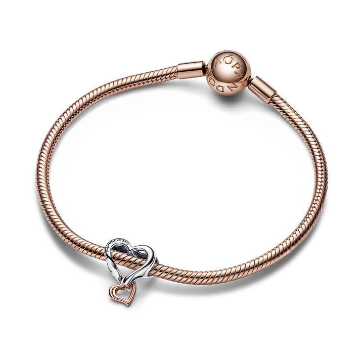 Pandora Two-tone Openwork Infinity Heart Charm – Pancharmbracelets