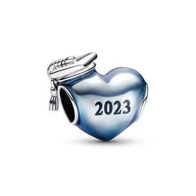 Blue 2023 Graduation Heart Charm