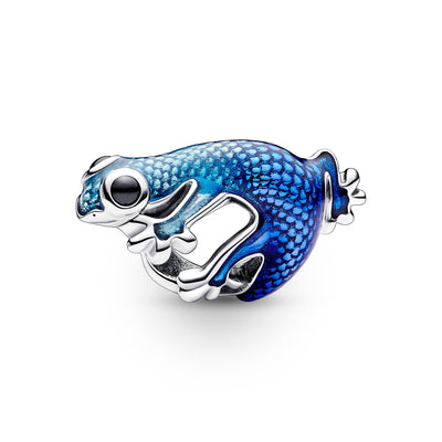 Metallic Blue Gecko Charm