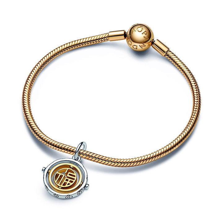 大人気の Fú Two-tone Pandora Spinning Pancharmbracelets – Charm Dangle アクセサリー