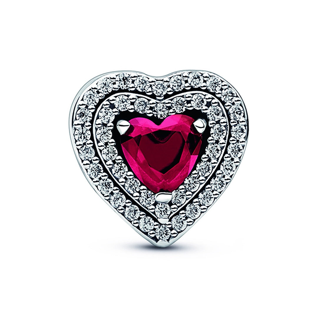 Pandora ruby heart charm sales