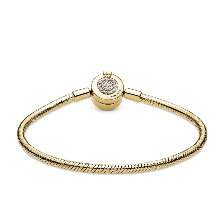 Pandora Moments Silver ＆ Gold ブレスレット PANDORA Moments 925 Sterling Silver Bracelet with 18k Gold