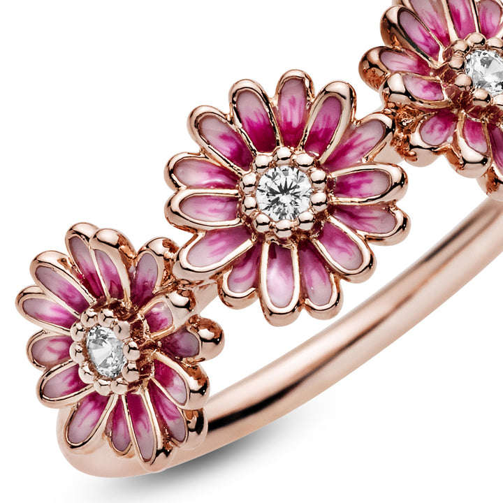 Pandora Pink Daisy Flower Ring – Pancharmbracelets - Main Image