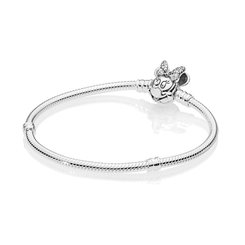 597494 Pandora Disney, Shimmering Minnie Portrait Sterling Silver Bracelet ...