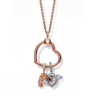 Rose Gold Plated Necklace Charm Holder