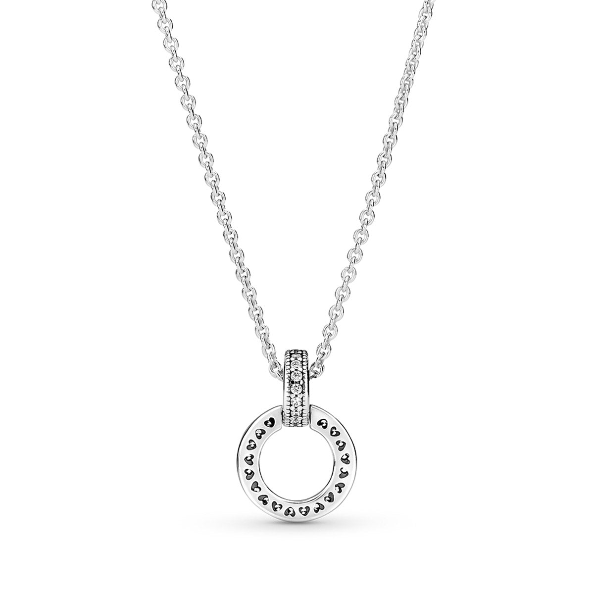 Pandora Double Circle Pendant & Necklace