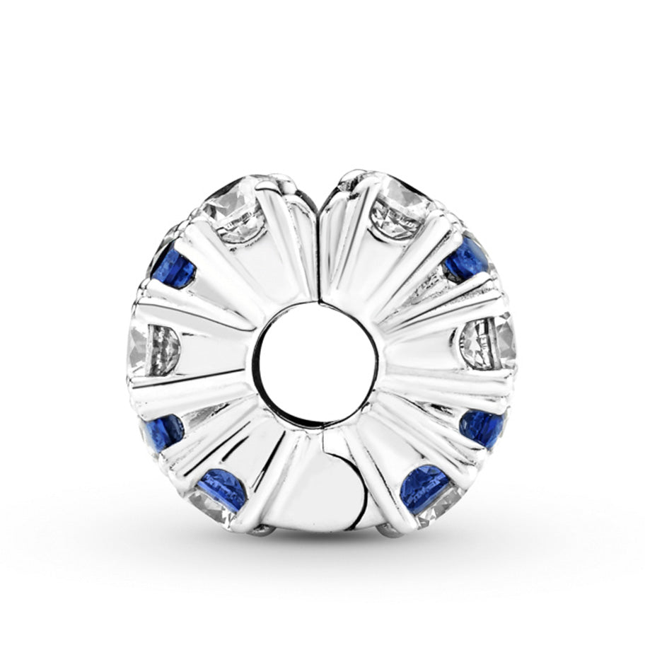 Pandora Clear & Blue Sparkling Clip