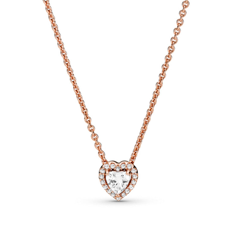 アクセサリー Pandora Elevated Heart Necklace Pandora Elevated Heart Necklace – Pancharmbracelets