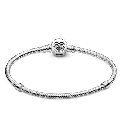 Pandora Moments Infinity Heart Clasp Snake Chain Bracelet