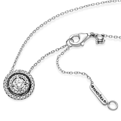 Pandora Sparkling Double Halo Collier Necklace